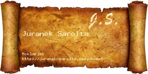 Juranek Sarolta névjegykártya